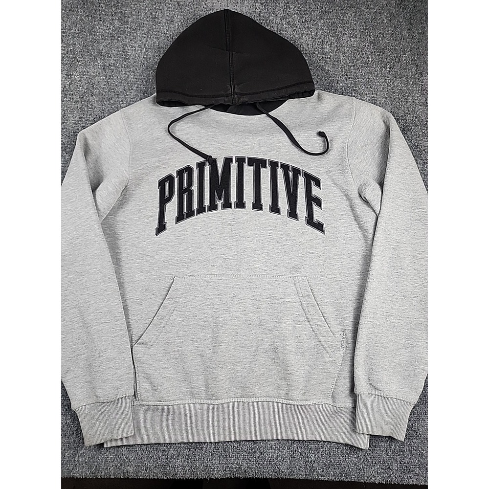 Primitive Skateboarding Gray Black Hoodie Small Streetwear Skate Logo Pullover S